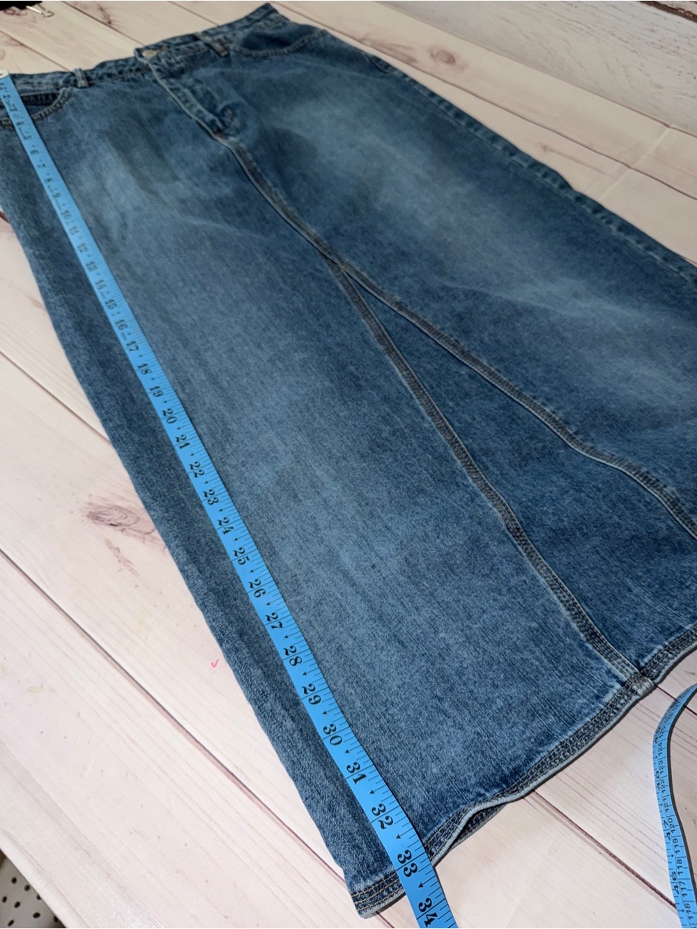 St. John's Bay Petite Denim Skirt - Light Blue Size 10P Office| Church|School - Picture 6 of 7